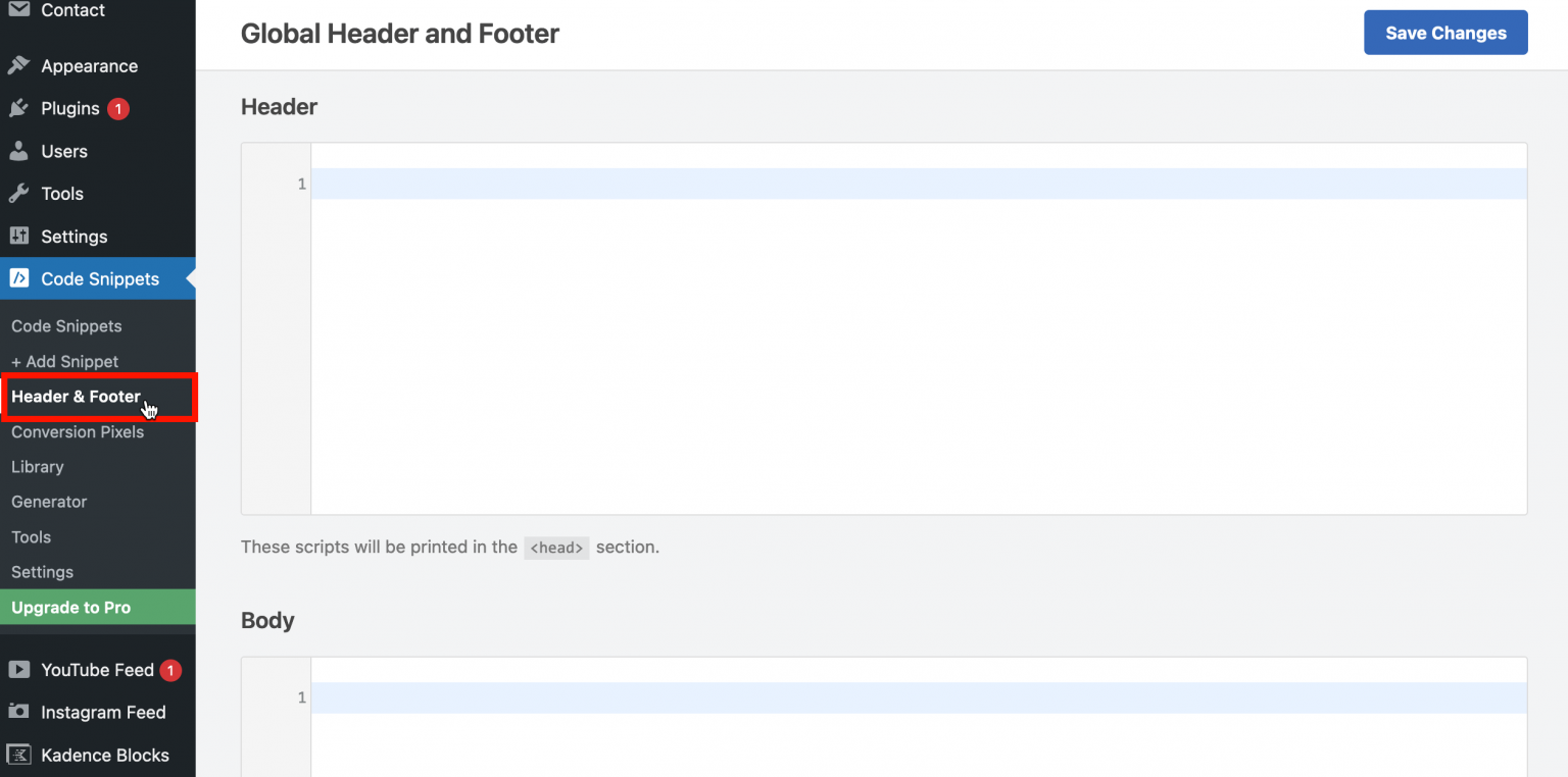 WordPress: Add Code to Header and Footer – Jedi Help Center
